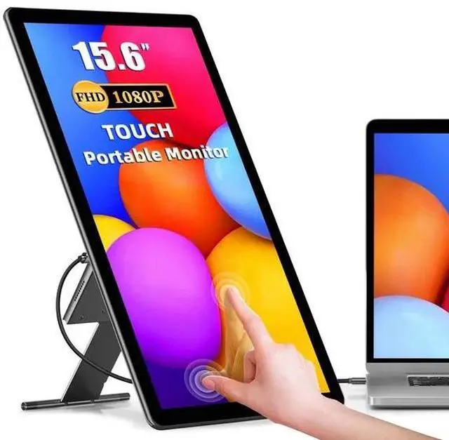 Main image of UPERFECT 15.6" Touchscreen Gaming Monitor with Built-in Stand, 1080P FHD IPS Display, USB-C, HDMI, & 10-Point Capacitive Touch for Laptop, MacBook, Phone, PS4/5, Switch, Xbox