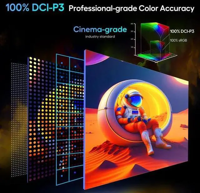 Alt view image 3 of 7 - UPERFECT 144HZ Gaming Monitor W/ Kickstnd, 17.3" 1080P Portable Monitor for Laptop PS5 Nintendo Xbox, VESA Mountable