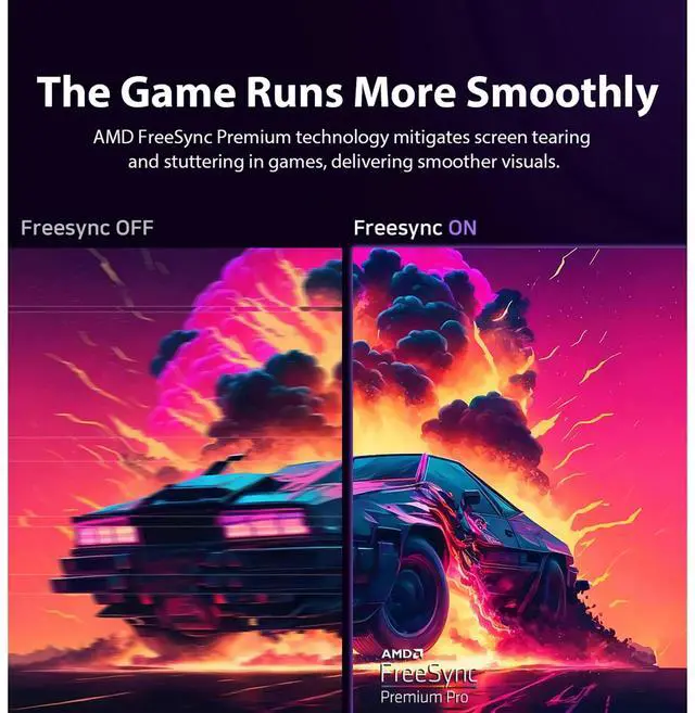 Alt view image 3 of 7 - UPERFECT 17.3" 2K Portable Gaming Monitor, 144Hz QHD 2560x1440 IPS Display, HDR & FreeSync Compatible, for Esports, Laptop, PS5, Xbox Series X/S, Nintendo Switch, and Steam Deck, Includes VESA Mount