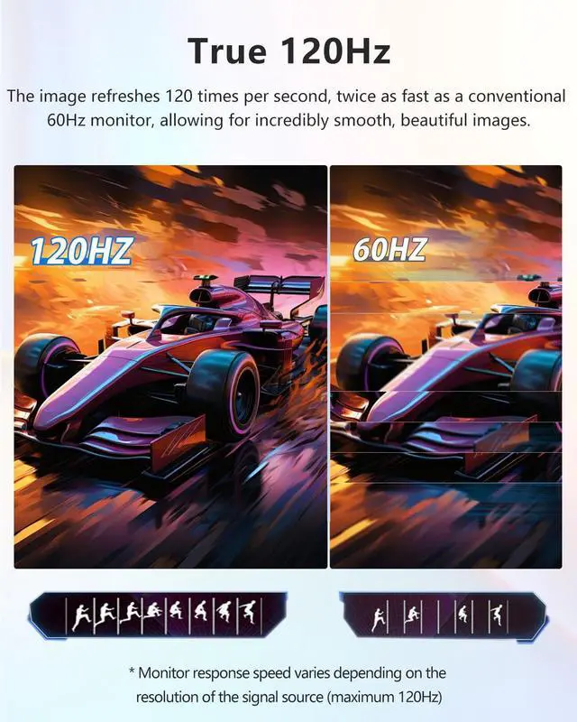 Alt view image 3 of 7 - UPERFECT 21.5 Inch 120HZ Portable Monitor w/Kickstand & VESA, Large Portable Gaming Monitor with HDMI Type C, External Dispaly for Laptops, Steamdeck, MacBook, Phones, Mini PC