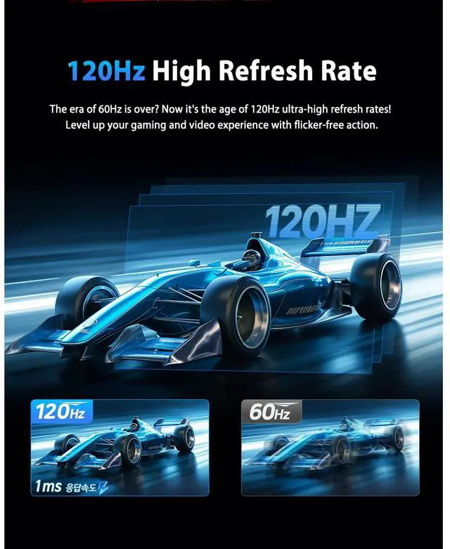 Alt view image 6 of 7 - UPERFECT 2K Portable Monitor 16 Inch 120Hz 2560x1600 Travel Monitor 100% sRGB Laptop Display IPS Portable Screen for Laptop PC Phone Xbox PS4-5 Switch with Smart Cover