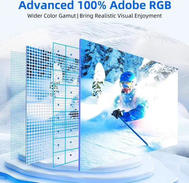 Alt view image 3 of 6 - UPERFECT 15.6" 4K Portable Monitor 3840*2160 4K Portable Display Gaming Monitor USB C HDMI