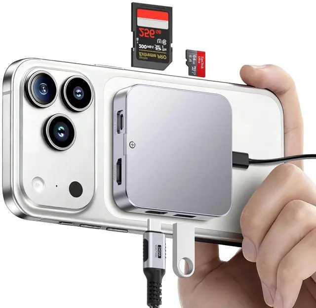 Main image of Uperfect 8-in-1 Magnetic USB-C Hub, 4K@60Hz HDMI, 100W PD Charging, 10Gbps USB-C, SD/TF Card Readers, 3.5mm Audio Compatible with MacBook, iPad Pro, and iPhone