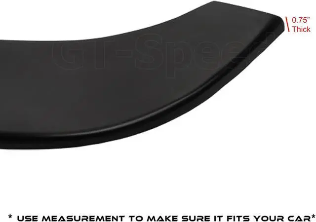 Alt view image 5 of 5 - GT-Speed Universal V2 Style (Non-Vehicle Specific) 67"L x 23.5"D PU Front Bumper Lip Splitter - Single Pack, Unpaint Black, Come with Hardware