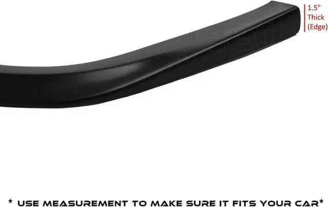Alt view image 5 of 7 - GT-Speed Universal CS Style (Non-Vehicle Specific) 67"L x 24"D PU Front Bumper Lip - Single Pack, Unpaint Black, Come with Hardware