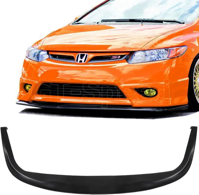 Main image of GT-Speed Universal CS Style (Non-Vehicle Specific) 67"L x 24"D PU Front Bumper Lip - Single Pack, Unpaint Black, Come with Hardware