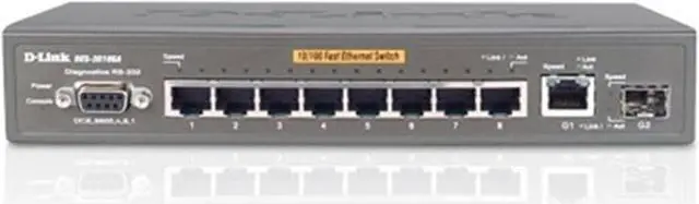 Main image of D-Link DES-3010GA-TAA 8-Port 100Mbps RJ45 1U Specialty Switch, Black