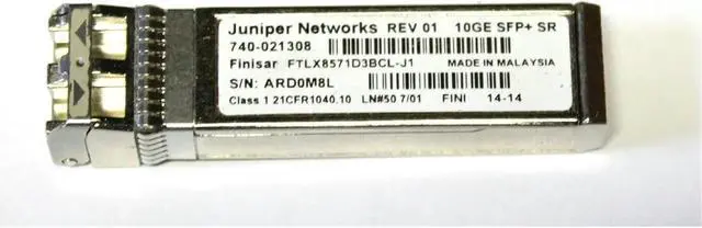 Main image of Juniper Networks SFPP-10GE-SR Transceiver, Silver