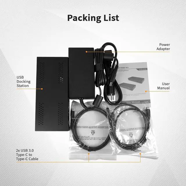 Alt view image 7 of 7 - Maxtek USB 3.2 Gen 2x1 Dual Host Triple 4K Universal Docking Station w/PD, USB-A, USB-C, HDMI, DisplayPort, Gigabit Ethernet, Audio in/Out, KVM Sharing (MX-DS-U3B01)
