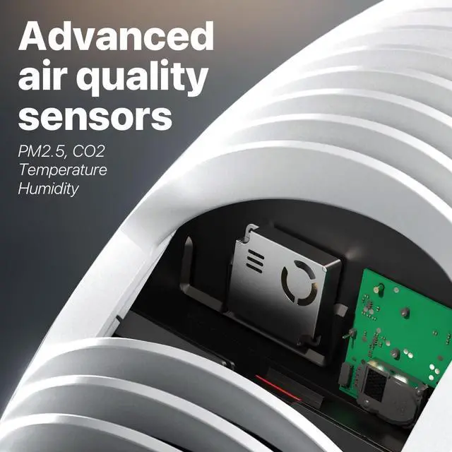 Alt view image 3 of 7 - IQAir Atem X Air Purifier for Large Room in Home, Kitchen, Living Room, Office up to 1650 sq. ft., HyperHEPA Filters Viruses, Bacteria, Allergies, Asthma, Mold, Pets, Dust, Odor; Made in Germany