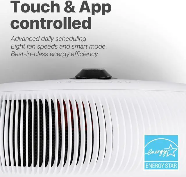 Alt view image 4 of 7 - IQAir Atem X Air Purifier for Large Room in Home, Kitchen, Living Room, Office up to 1650 sq. ft., HyperHEPA Filters Viruses, Bacteria, Allergies, Asthma, Mold, Pets, Dust, Odor; Made in Germany