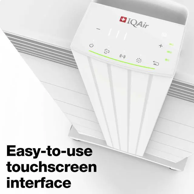Alt view image 4 of 7 - IQAir HealthPro Plus XE Air Purifier - Smart HyperHEPA Filtration for Large Rooms up to 1125 sq ft - Viruses, Allergens, Smoke, Mold, Dust, Pet Dander, Swiss Made, WiFi Enabled