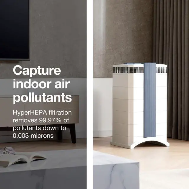 Alt view image 2 of 7 - IQAir GC MultiGas XE Air Purifier  Smart MultiGas Filtration for Rooms up to 1125 sq ft - Chemicals, Odors, VOCs, and Particles, Swiss Made, WiFi Enabled