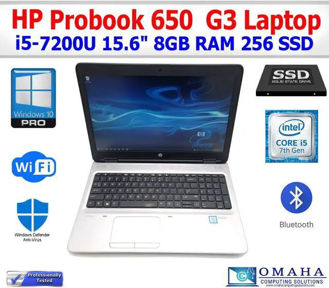 Main image of HP ELITEBOOK 650 G3 LAPTOP i5-7300U 8GB RAM 256GB SSD WIN 10 PRO WIFI CAM EXTRAS