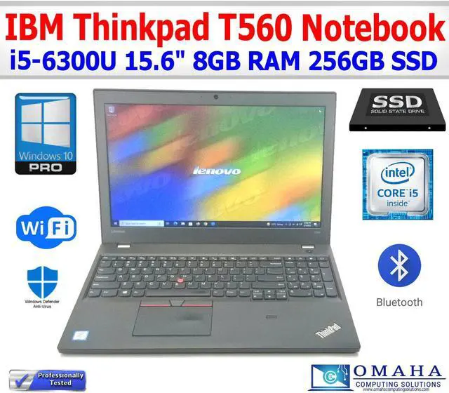 Main image of IBM THINKPAD T560 LAPTOP I5-6300U 8GB RAM 256GB SSD WIN 10 PRO TESTED EXTRAS