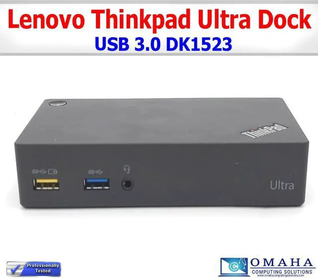 Main image of LENOVO THINKPAD USB 3.0 ULTRA DOCK DK1523 03X7131 40A8 DOCKING STATION W/EXTRAS