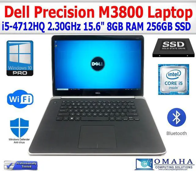 Main image of DELL PRECISION M3800 i5-4712HQ 2.30GHz 8GB RAM 256GB SSD WiFi/BT TOUCHSCREEN 4K REZ 2GB NVIDIA GPU 15.6" W10P EXTRAS