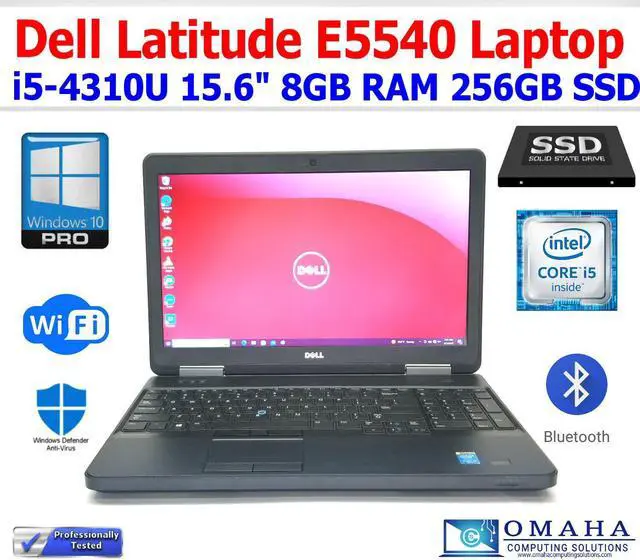 Main image of DELL LATITUDE E5540 i5-4310U 2.0GHz 8GB RAM 256GB SSD WIFI/BT 15.6 INCH WIN10P EXTRAS