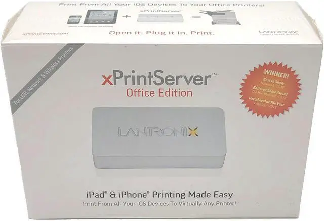 Main image of LANTRONIX XPRINTSERVER OFFICE EDITION MODEL XPS1002FC-01-S TESTED WORKING