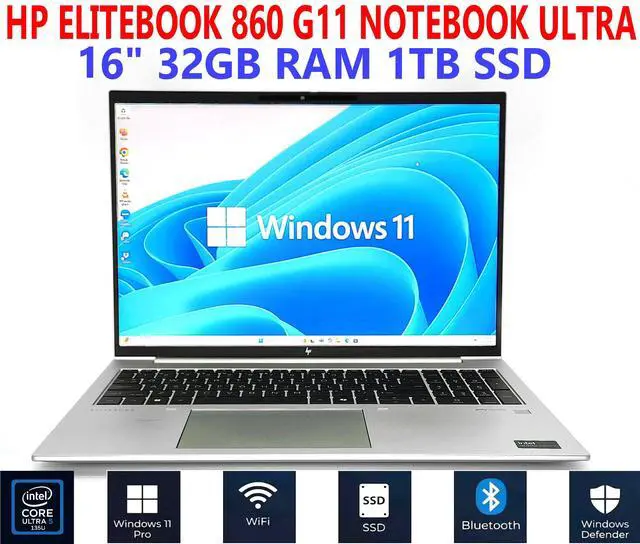 Main image of HP ELITEBOOK 860 G11 NOTEBOOK 16" ULTRA 5 135U 1.60GHz 32GB RAM 1TB SSD WIN 11 PRO WIFI/BT EXTRAS