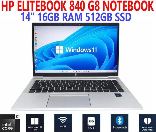 Main image of HP ELITEBOOK 840 G8 NOTEBOOK 14" i7-1145G7 2.80GHz 14" 16GB RAM 512GB SSD WIFI/BT WIN11 PRO EXTRAS
