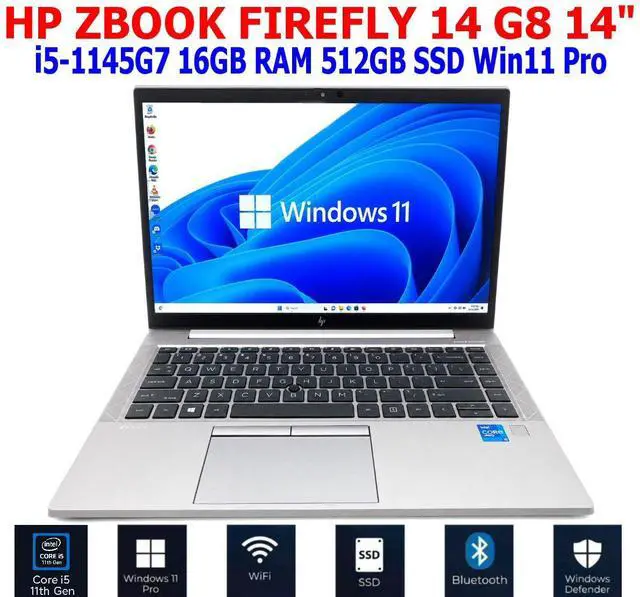 Main image of HP ZBOOK FIREFLY G8 LAPTOP 14" i5-1145G7 2.60GHz 16GB RAM 512GB SSD WIFI/BT WIN11 PRO EXTRAS