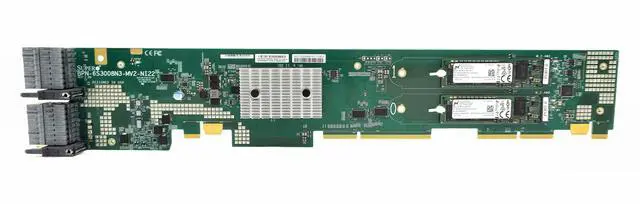 Main image of SUPERMICRO BPN-653008N3-MV2-NI22 X2 240GB DUAL M.2 NVME PCIe SERVER ADAPTER BOARD TESTED WORKING