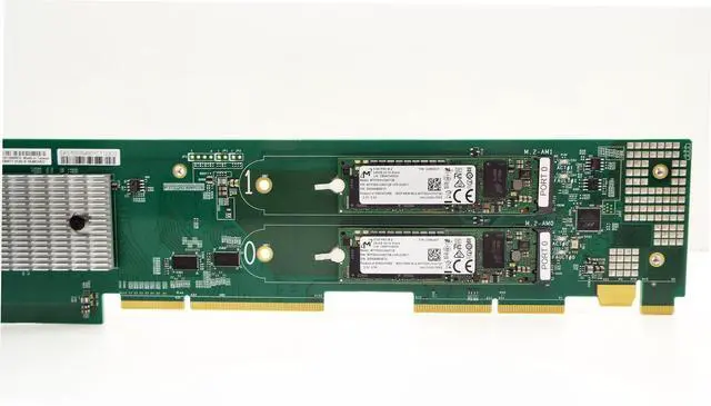 Alt view image 3 of 7 - SUPERMICRO BPN-653008N3-MV2-NI22 X2 240GB DUAL M.2 NVME PCIe SERVER ADAPTER BOARD TESTED WORKING