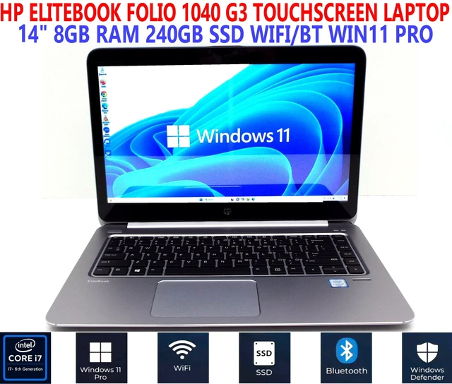 Main image of HP ELITEBOOK FOLIO 1040 G3 TOUCHSCREEN LAPTOP I7-6500U 2.50GHz 8GB RAM 240GB SSD WIFI/BT WIN11 PRO