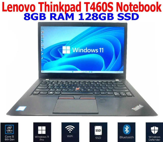 Main image of LENOVO THINKPAD T460S i5-6200U 2.30GHz 14" 8GB RAM 128GB SSD WIN11 PRO WIFI/BT