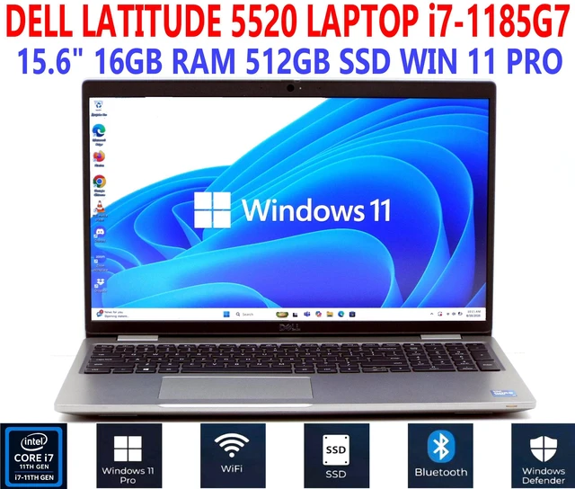 Main image of DELL LATITUDE 5520 LAPTOP i7-1185G7 15.6" 16GB RAM 512GB SSD WIN 11 PRO WIFI/BT EXTRAS