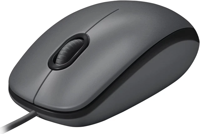 Main image of Logitech M100 Wired USB Mouse, 3-Buttons,1000 DPI Optical Tracking, Ambidextrous, Compatible with PC, Mac, Laptop, Gray