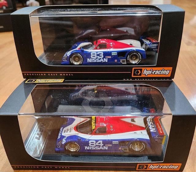 2) HPI 1/43 Nissan R90CK (#83 #84) 1992 Daytona NPTI Diecast Model