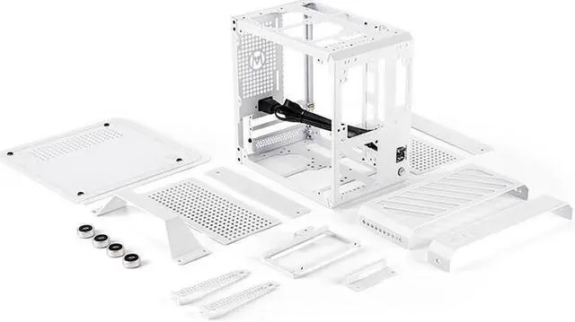 Alt view image 2 of 7 - Mechanic Master C24 Small Cube Sugar Mini-ITX Chassis / Alumium / Steel / Temered Glass ITX Small Form Factor Computer Case White