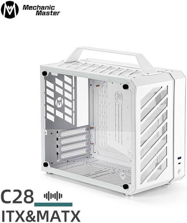 Mechanic Master C28 KuFang mATX Chassis / Alumium / Steel / Water-Cooling /  Temered Glass MATX/ITX Small Form Factor Computer Case White