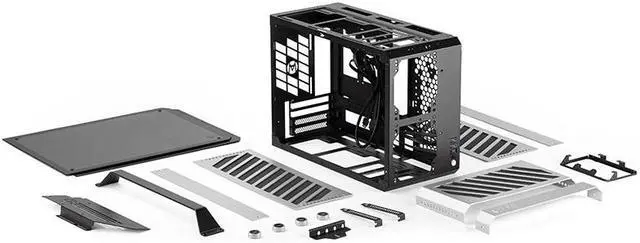 Alt view image 4 of 7 - Mechanic Master C30Pro Compact MATX Case - Reverse Connector Motherboard Support, 360mm AIO Compatibility, RAM Cooling Fan Bracket, Portable Handle,4-Slot Design (Moonlight Silver)