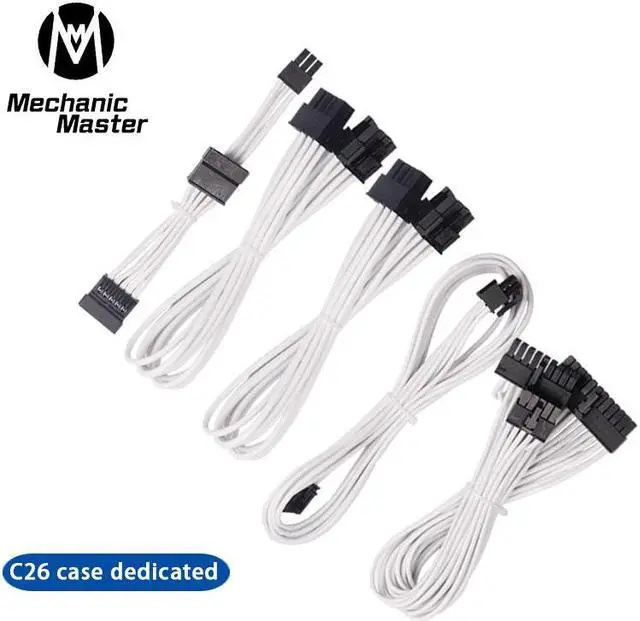 Main image of Mechanic Master C26,Custom modular PSU cable set -Seasonic related series (PSU & Case Model Specific) White&Seasonic