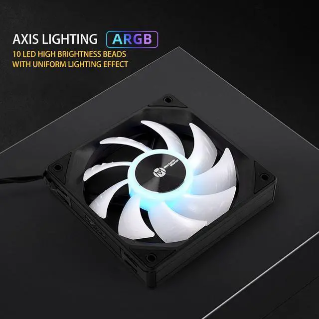 Alt view image 5 of 6 - Mechanic Master KaKaLock Magic Cableless Series KL120 -wild 120mm Fan Cableless PWM aRGB Fan   White 1 Pack