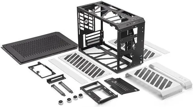 Alt view image 3 of 7 - Mechanical Master C+Max Desktop Compact with Handle - MATX case,specially designed for longer GPUs, supporting 240 AIO and ATX14cm/SFX PSU, Multi-Function Bracket (HDD/Fan)  (Moonlight Silver)