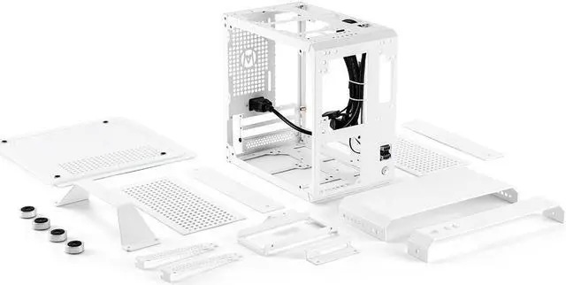 Alt view image 2 of 7 - Mechanic Master Cool Cube Series C24 Mini-ITX Case/Alumium/Steel/GPU Length Within 245mm, SFX/L PSU Computer Case (Polar White Classic Version)