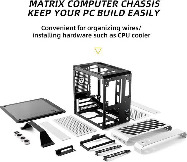 Alt view image 3 of 7 - Mechanic Master C24 Small Cube Sugar Mini-ITX Chassis / Alumium / Steel / Temered Glass ITX Small Form Factor Computer Case Silver