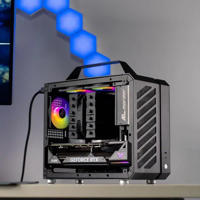 Alt view image 7 of 7 - Mechanic Master C26 Soundwave 13.3L Portable MATX Mini PC Case | Aluminum Chassis with Carry Handle, Supports SFX PSU, 310mm GPU, 135mm Air Cooler, Compact Travel Deskt