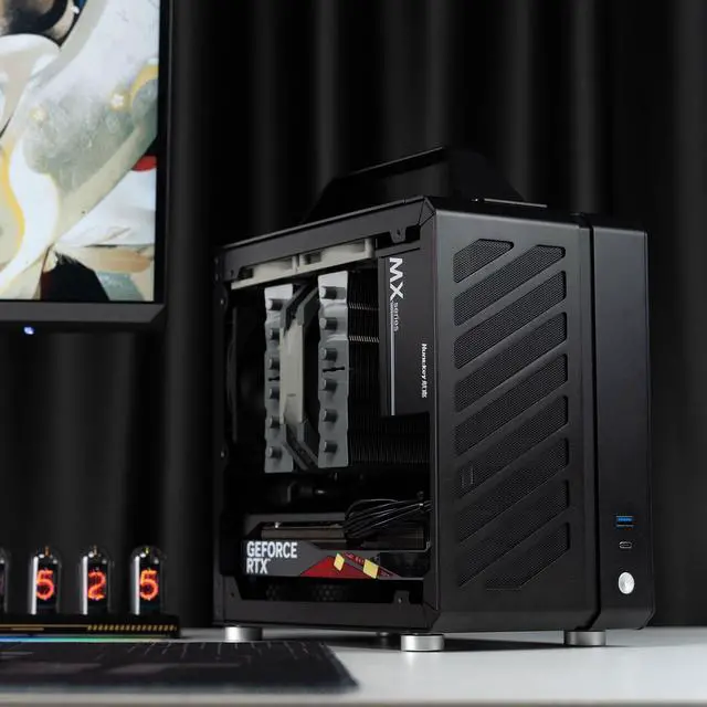 Alt view image 7 of 7 - Mechanic Master C24 Mini ITX PC Case, 9.9L Compact Chassis, Support 135mm Air Cooler, SFX PSU, 245mm Graphics Card, Multiple Color Options Black