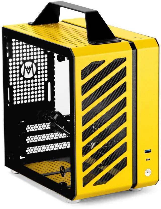 Main image of Mechanic Master C24 Mini ITX PC Case, 9.9L Compact Chassis, Support 135mm Air Cooler, SFX PSU, 245mm Graphics Card, Multiple Color Options Yellow