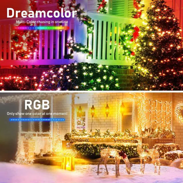Alt view image 2 of 6 - Led Globe String Light Christmas Decor Holiday Lights Intelligent APP Control Music Sync Fairy Outdoor Garden Waterproof Garland