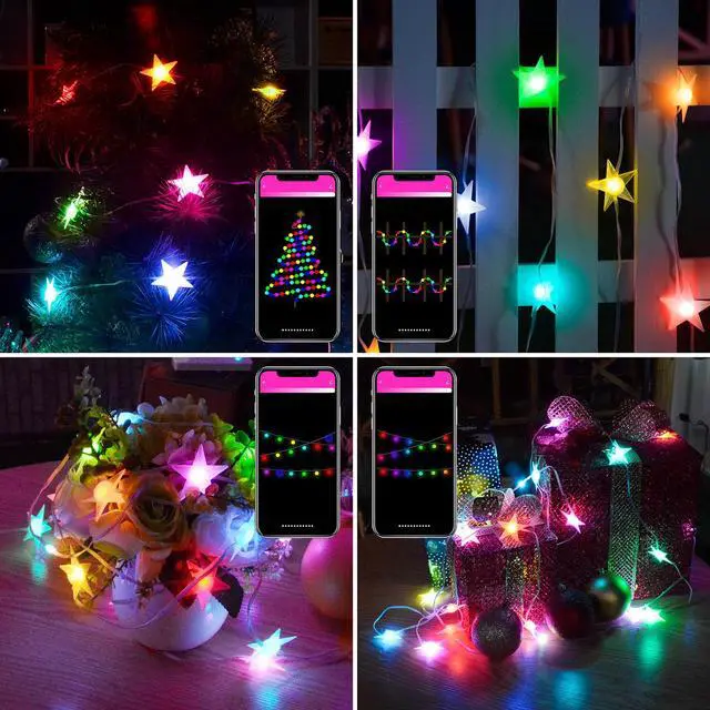 Alt view image 4 of 5 - LED USB Star String Lights App Control RGBW Music Sync Waterproof For Bedroom Chriamas Tree Indoor Outdoor Wedding Decoration