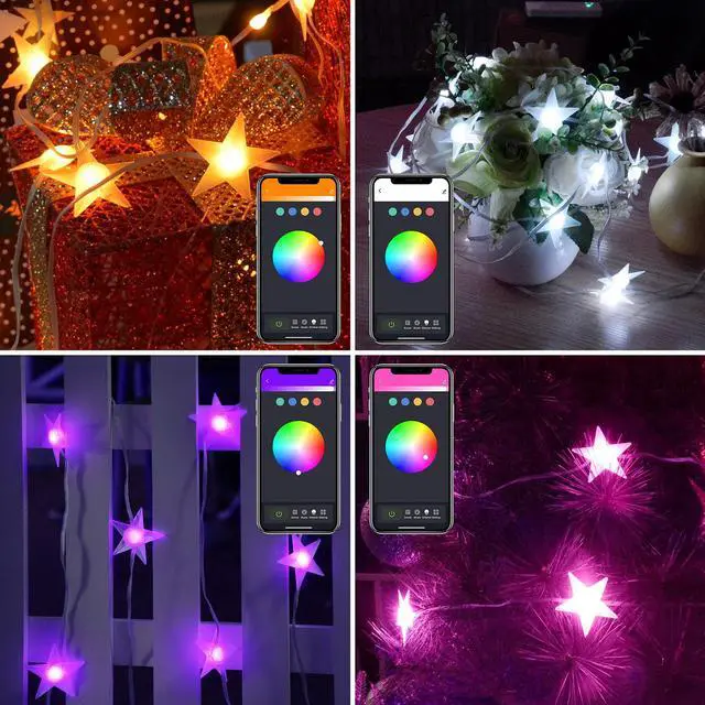Alt view image 3 of 5 - LED USB Star String Lights App Control RGBW Music Sync Waterproof For Bedroom Chriamas Tree Indoor Outdoor Wedding Decoration