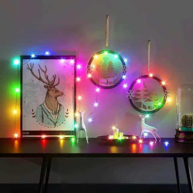Alt view image 2 of 6 - 6.56FT USB Copper Wire Smart Star String Lights APP Control Bluetooth-compatible RGB For Garland Wedding Decoration 2023