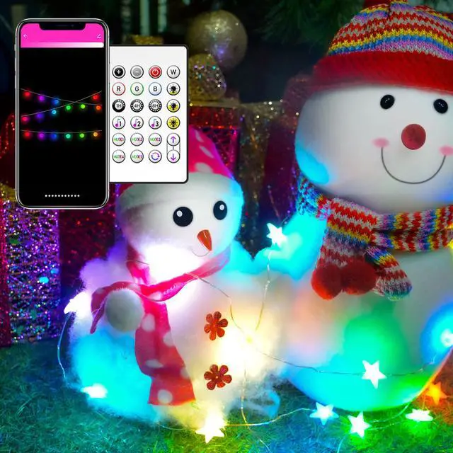 Alt view image 5 of 6 - 6.56FT USB Copper Wire Smart Star String Lights APP Control Bluetooth-compatible RGB For Garland Wedding Decoration 2023