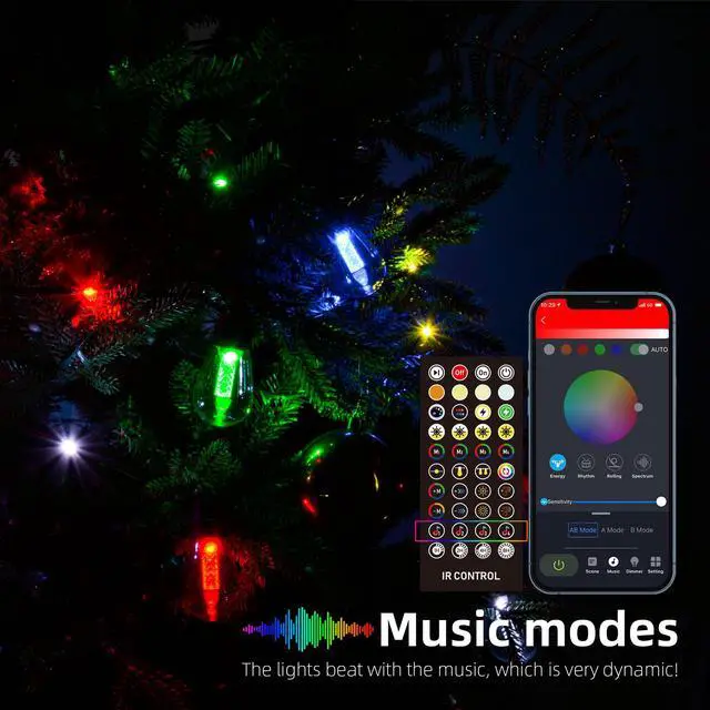 Alt view image 3 of 7 - LED Fairy Solar String Lights IP65 Waterproof Outdoor S14 Christmas Decoration Bulb Holiday Garland Garden Solar Lamp for Patio